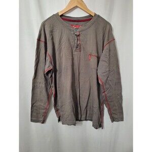 BizFlame Flame Resistant Knit Henley Work Shirt Men XXL Long Sleeve Fire Fighter